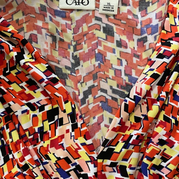 Women’s Cato fall-colored v-neck blouse size XL - Picture 5 of 10